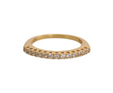 Nialaya Gold Authentic Womens Clear CZ Gold 925 Silver Ring -   -  Nialaya.